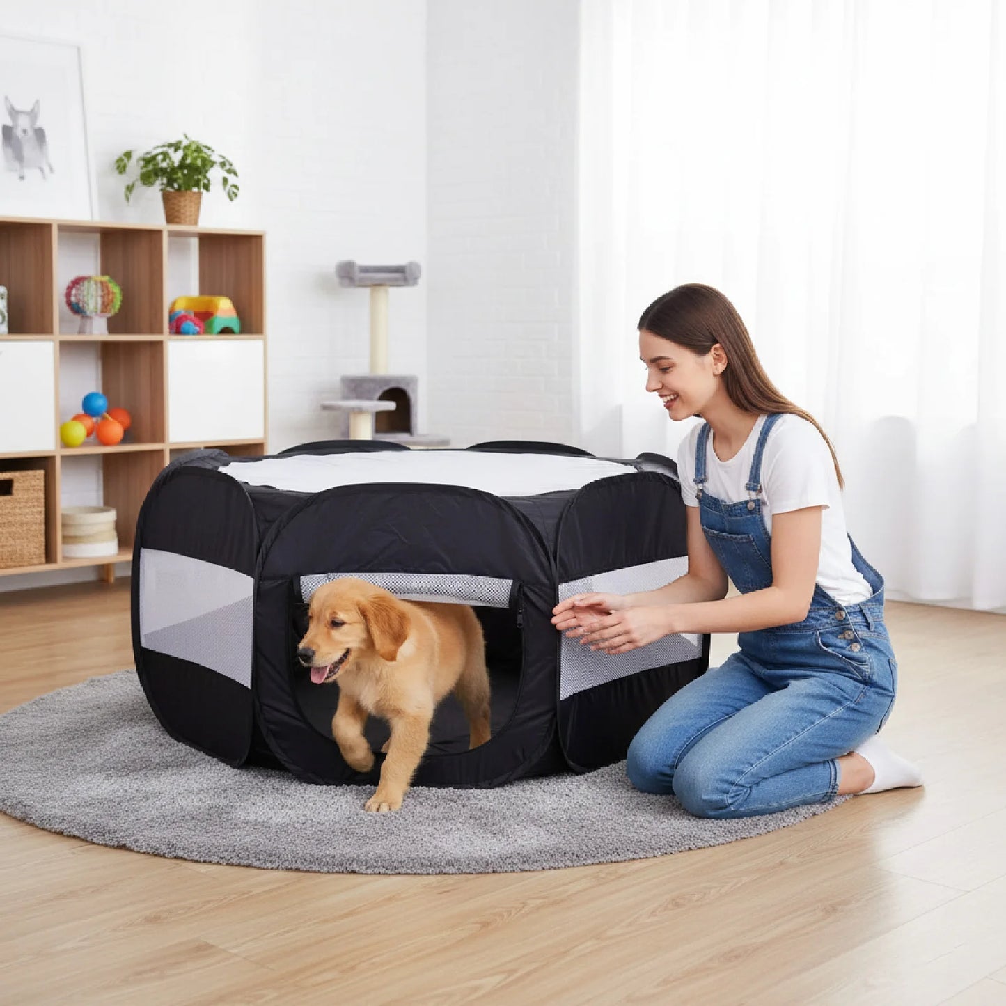 Parc Pliable pour Chiens et Chats – Intérieur & Extérieur