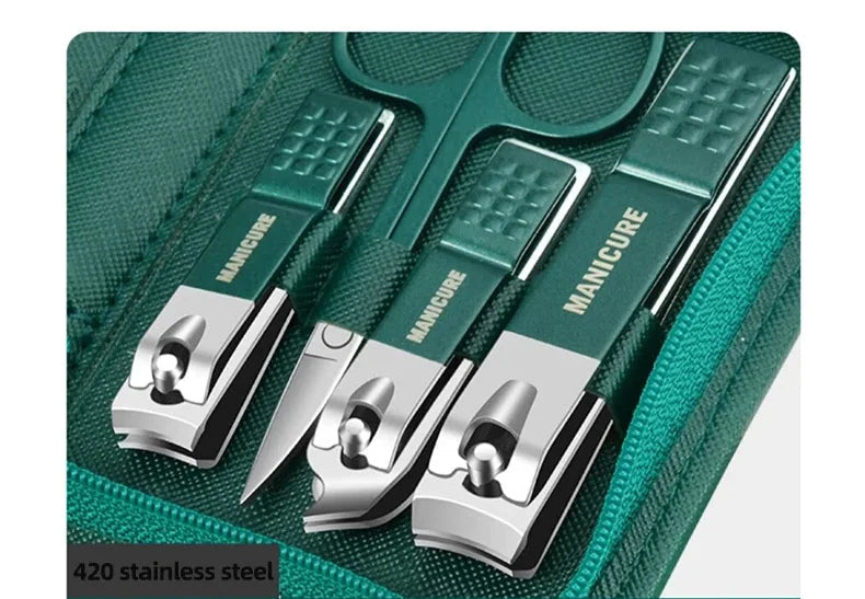 Kit Manucure Professionnel 6 à 18 Pièces avec Étui en Cuir – Soin Mains, Pieds et Visage