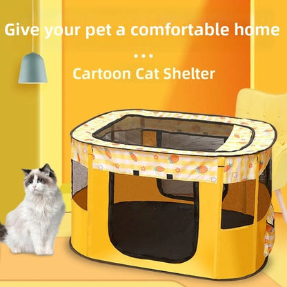 Parc pliable portable pour animaux, parois en filet et fermetures zippées