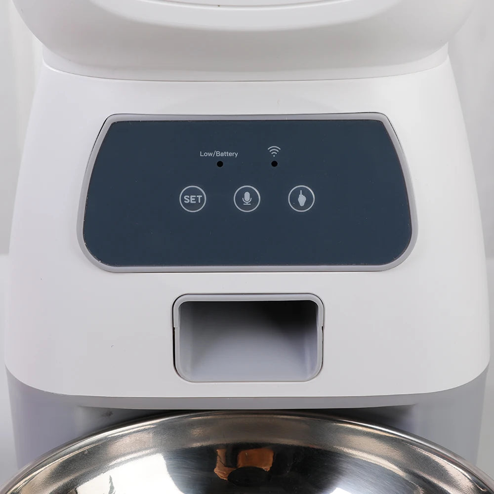 Distributeur Automatique Connecté - 3,5 L pour Chien et Chat – Repas Programmés et Contrôle à Distance