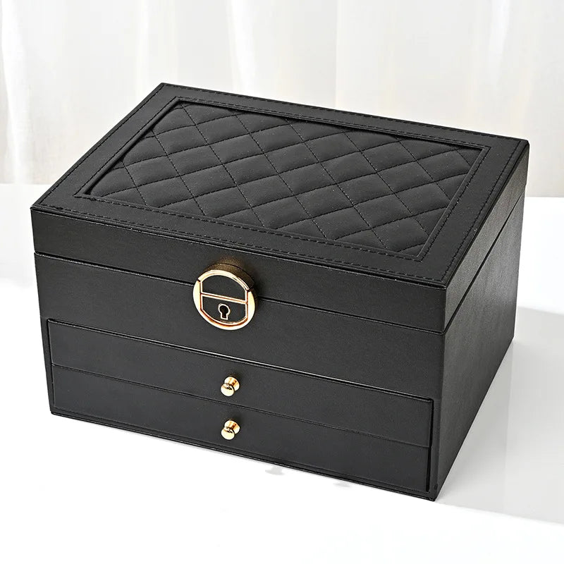 Écrin Bijoux Cuir Multi-Couches – Grand Organisateur
