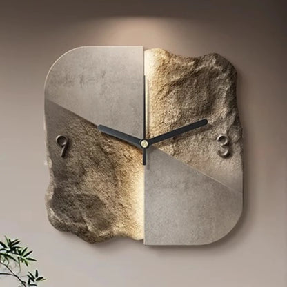 Horloge Murale Design Minéral 30 ou 40 cm – Élégance Contemporaine en Pierre et Céramique