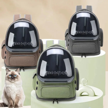 Sac à dos de transport pour chat avec fenêtres en filet respirant