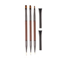 Kit 3 Pinceaux Nail Art Double Embout – Précision Professionnelle UV Gel