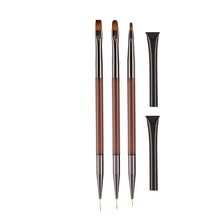 Kit 3 Pinceaux Nail Art Double Embout – Précision Professionnelle UV Gel