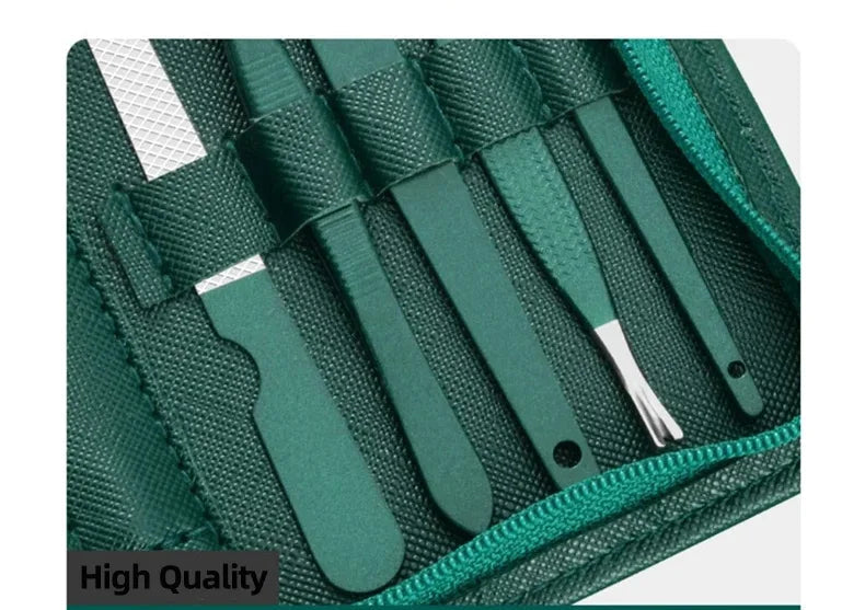 Kit Manucure Professionnel 6 à 18 Pièces avec Étui en Cuir – Soin Mains, Pieds et Visage