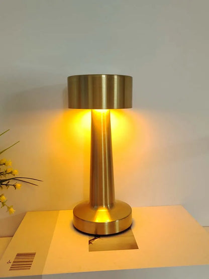 Lampe de Table LED Rétro Rechargeable – 3 Intensités & Tactile