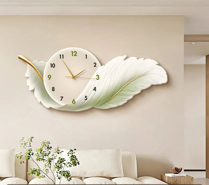 Horloge Murale Design Plume Luxe