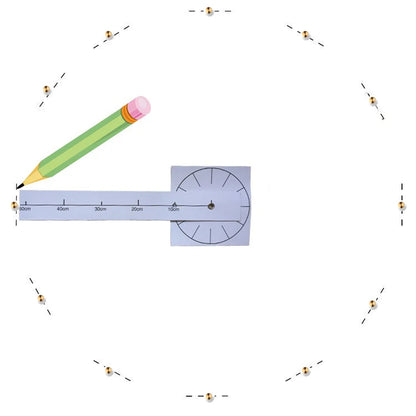 Horloge Murale Géométrique Métal – Grande Taille DIY