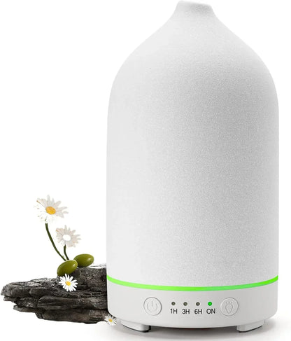 Diffuseur Ultrasonique Céramique 100ml – 7 Couleurs LED & Minuterie