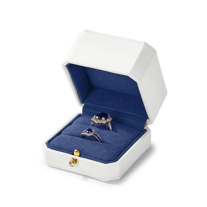 Écrin Bijoux Luxe Blanc & Bleu – Pureté