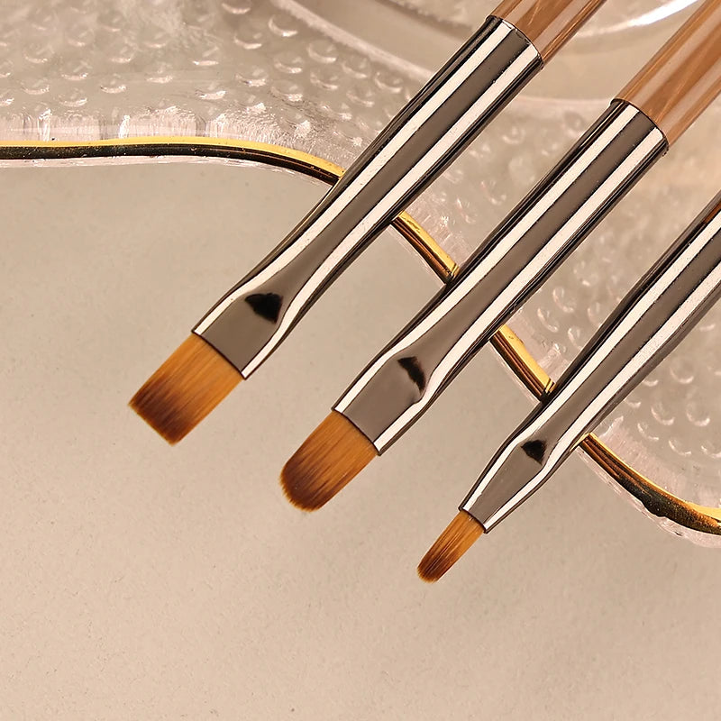 Kit 3 Pinceaux Nail Art Double Embout – Précision Professionnelle UV Gel
