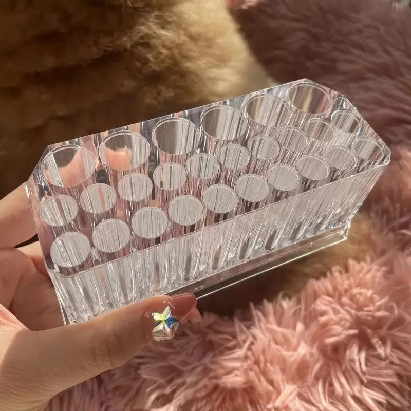 Support acrylique 26 emplacements pour pinceaux et "nail art"