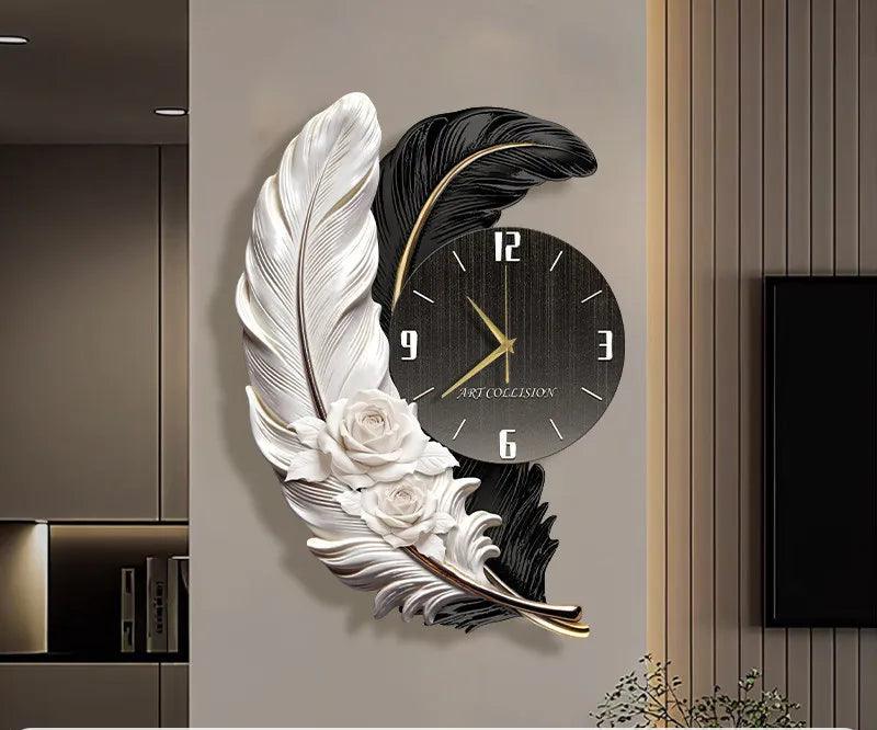 Horloge Murale Luxe Grande Taille Silencieuse – Version Lumineuse ou Standard, 3 Styles