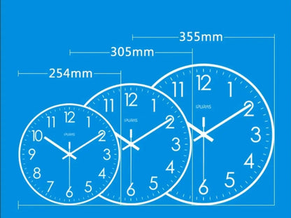 Horloge Murale Moderne – Température, Calendrier & Analogique Silencieuse