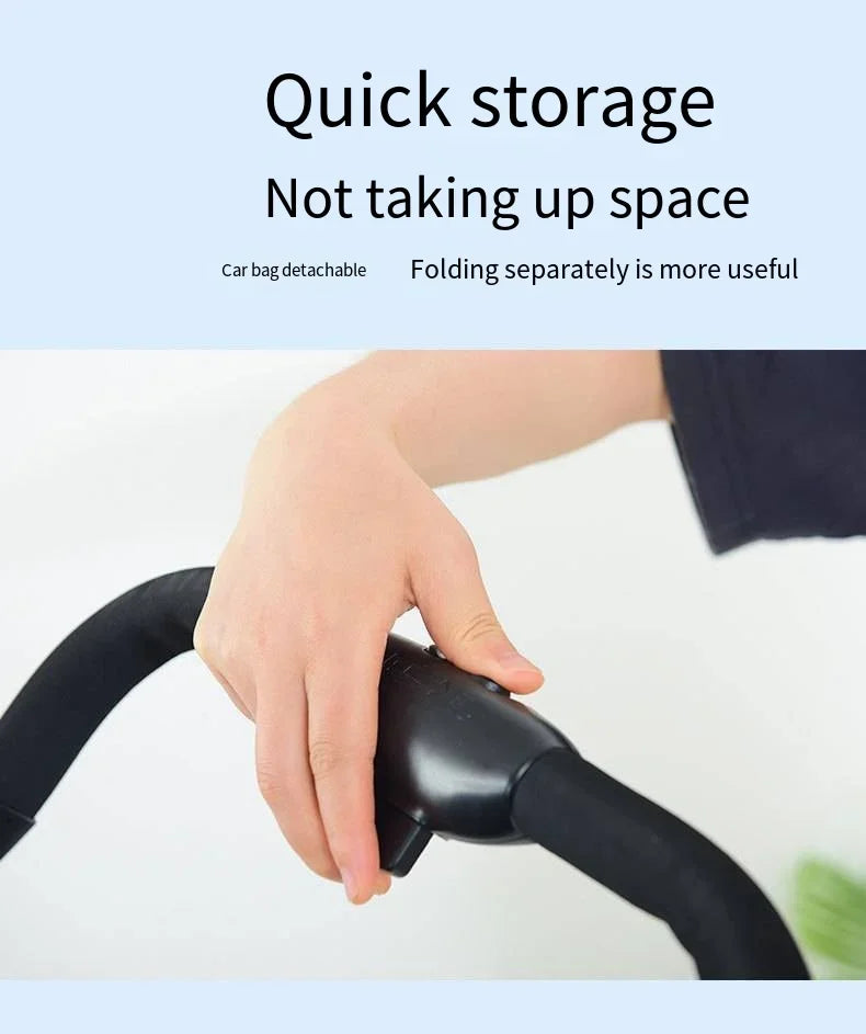 Poussette pour animaux 3en1 pliable avec nacelle détachable