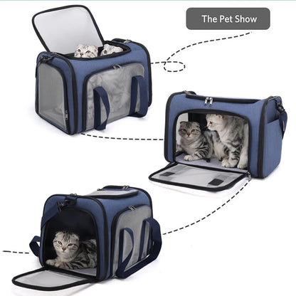 Sac à dos de transport pour chat et chien avec fenêtre en filet