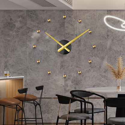 Horloge Murale Géométrique Métal – Grande Taille DIY