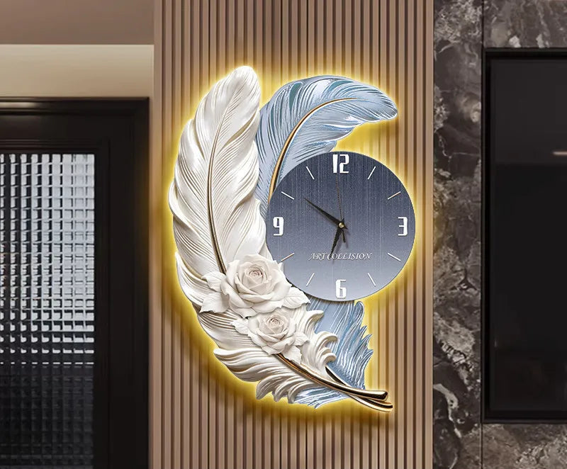 Horloge Murale Luxe Grande Taille Silencieuse – Version Lumineuse ou Standard, 3 Styles