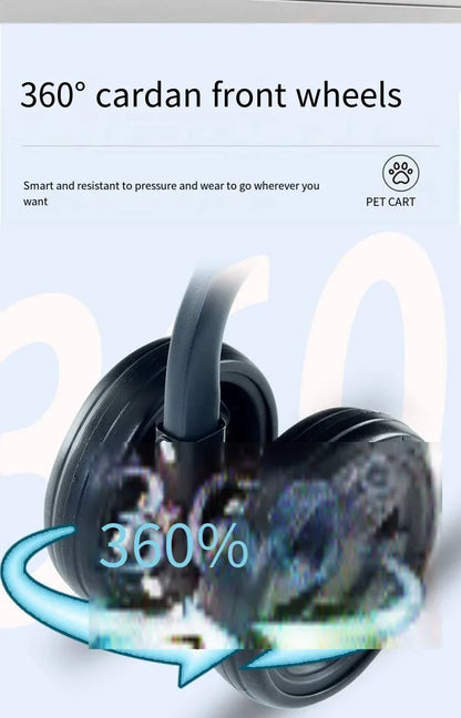Poussette pour animaux 3en1 pliable avec nacelle détachable