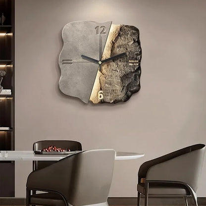 Horloge Murale Design Minéral 30 ou 40 cm – Élégance Contemporaine en Pierre et Céramique