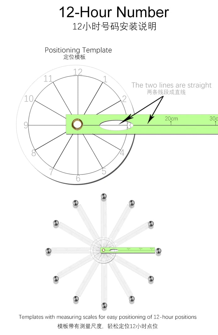Horloge Murale Géométrique Métal – Grande Taille DIY