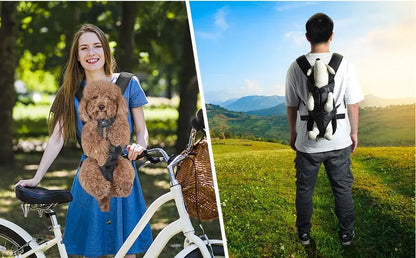 Porte-bébé pour chien avec harnais avant réglable et boucles sécurisées