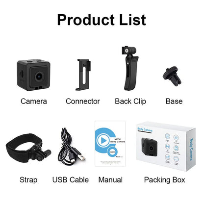 Caméra sport 1080p à fixation magnétique pour collier de chien et chat