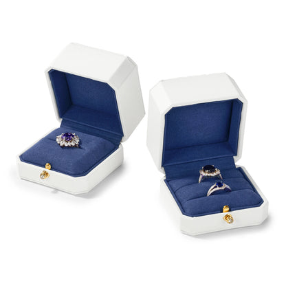 Écrin Bijoux Luxe Blanc & Bleu – Pureté