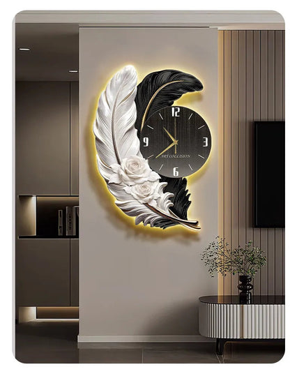 Horloge Murale Luxe Grande Taille Silencieuse – Version Lumineuse ou Standard, 3 Styles