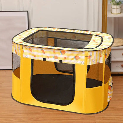 Parc pliable portable pour animaux, parois en filet et fermetures zippées