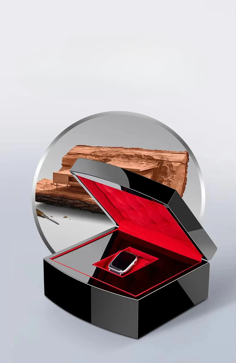 Écrin Montre Luxe Noir & Rouge