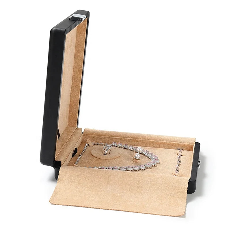 High-end Fashion Jewelry Packaging Box Jewelry Gift Box Jewelry Set Box Wooden High Quality Custom Logo Luxury Black Wood