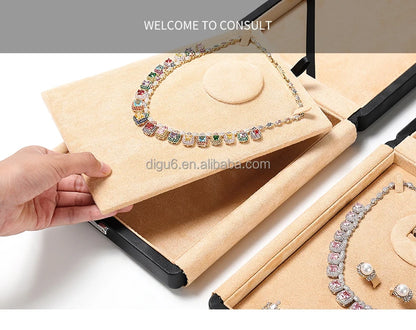 High-end Fashion Jewelry Packaging Box Jewelry Gift Box Jewelry Set Box Wooden High Quality Custom Logo Luxury Black Wood