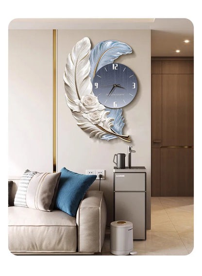 Horloge Murale Luxe Grande Taille Silencieuse – Version Lumineuse ou Standard, 3 Styles