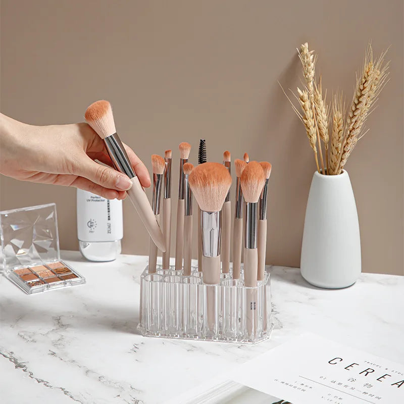 Support acrylique 26 emplacements pour pinceaux et "nail art"