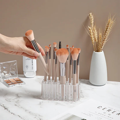 Support acrylique 26 emplacements pour pinceaux et "nail art"