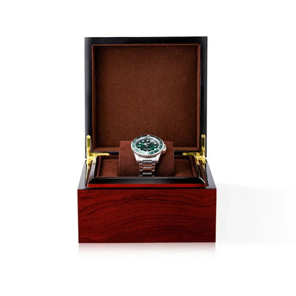 Écrin Montre Luxe Noir & Rouge