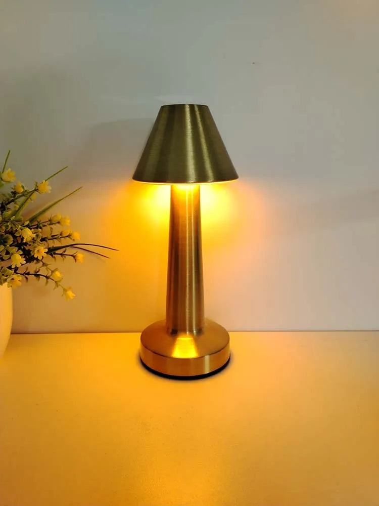 Lampe de Table LED Rétro Rechargeable – 3 Intensités & Tactile