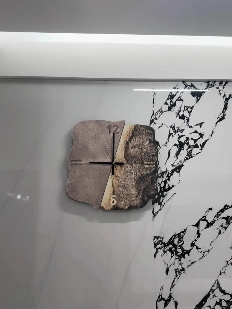 Horloge Murale Design Minéral 30 ou 40 cm – Élégance Contemporaine en Pierre et Céramique