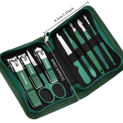 Kit Manucure Professionnel 6 à 18 Pièces avec Étui en Cuir – Soin Mains, Pieds et Visage