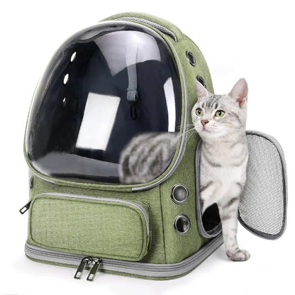 Sac à dos de transport pour chat avec fenêtres en filet respirant