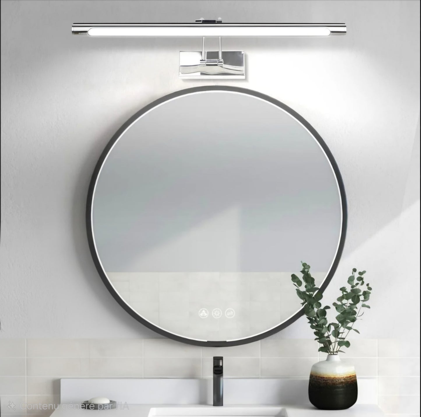 Applique Miroir LED 3 Couleurs Dimmable – Salle de Bain & Coiffeuse 50cm, 15W