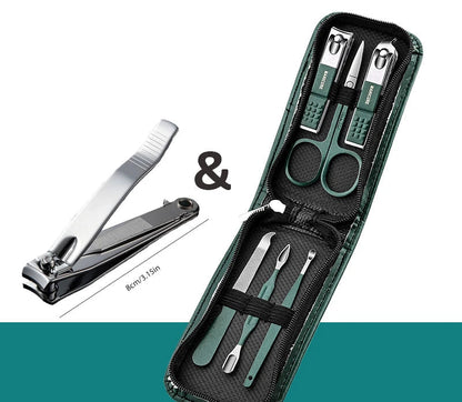Kit Manucure Professionnel 6 à 18 Pièces avec Étui en Cuir – Soin Mains, Pieds et Visage