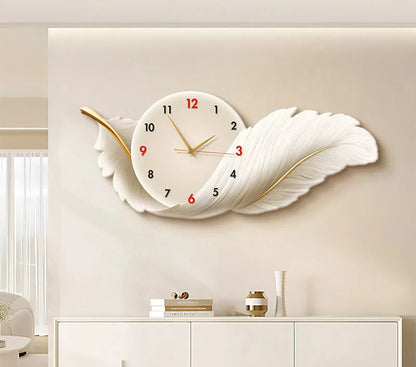 Horloge Murale Design Plume Luxe