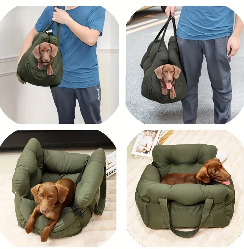 Siège Auto pour Petit Chien – Ceinture Sécurité, Antidérapant & Lavable