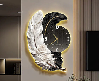 Horloge Murale Luxe Grande Taille Silencieuse – Version Lumineuse ou Standard, 3 Styles