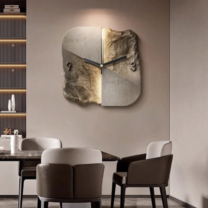 Horloge Murale Design Minéral 30 ou 40 cm – Élégance Contemporaine en Pierre et Céramique