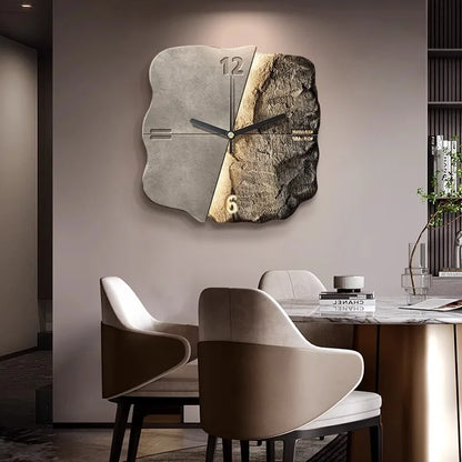 Horloge Murale Design Minéral 30 ou 40 cm – Élégance Contemporaine en Pierre et Céramique