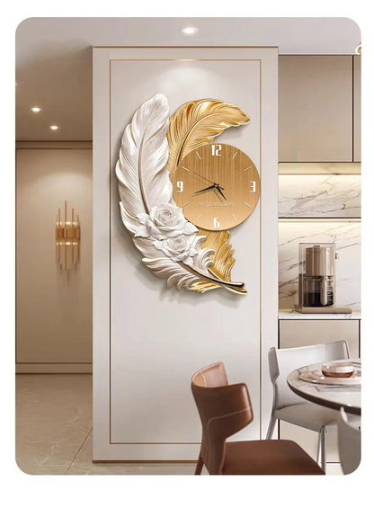 Horloge Murale Luxe Grande Taille Silencieuse – Version Lumineuse ou Standard, 3 Styles